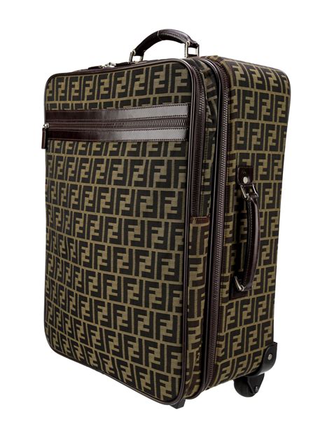 fendi zucca medium trolley luggage|fendi zucca 197 price.